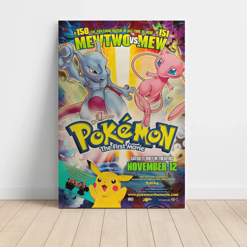 Pokémon: The First Movie (1998) Fine Art Movie Poster