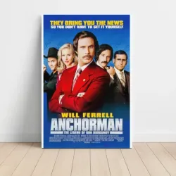 Anchorman: The Legend of Ron Burgundy (2004) Fine Art Movie Poster