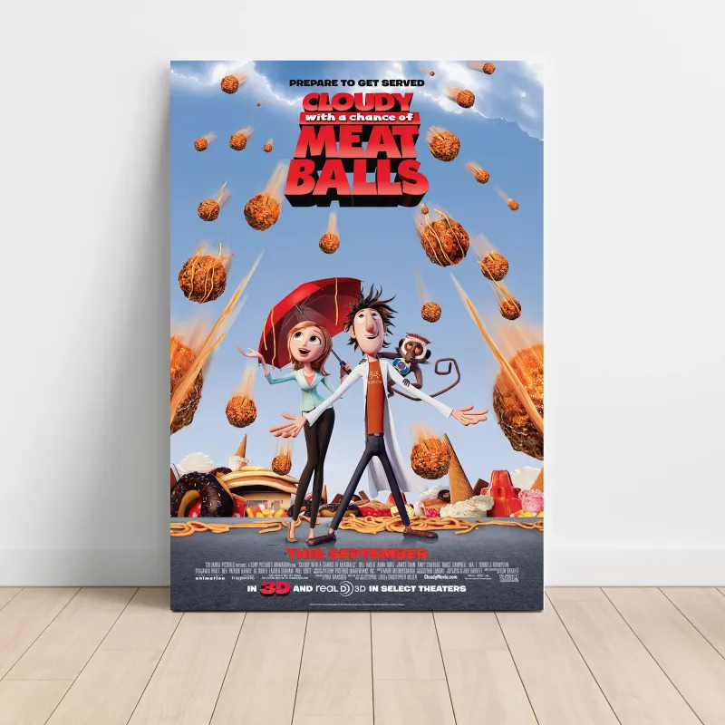 Cloudy with a Chance of Meatballs (2009) Fine Art Movie Poster