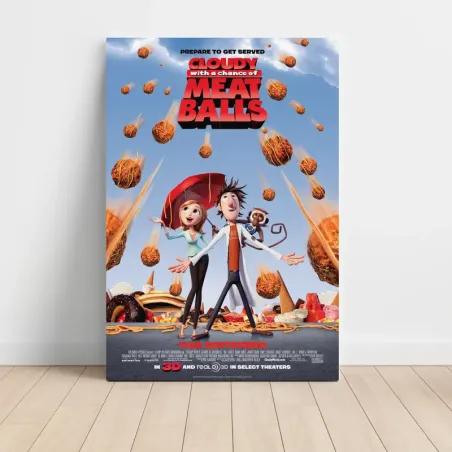 Cloudy with a Chance of Meatballs (2009) Fine Art Movie Poster