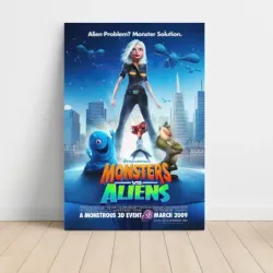Monsters vs. Aliens (2009) Fine Art Movie Poster