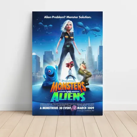 Monsters vs. Aliens (2009) Fine Art Movie Poster