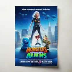 Monsters vs. Aliens (2009) Fine Art Movie Poster
