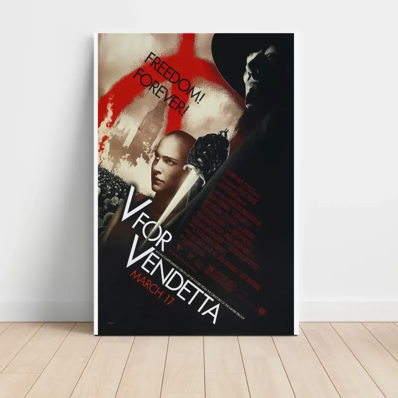 V for Vendetta (2005) Fine Art Movie Poster (Design 2)