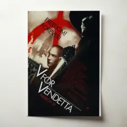 V for Vendetta (2005) Fine Art Movie Poster (Design 2)