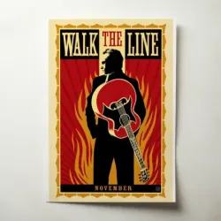 Walk the Line (2005) Fine Art Movie Poster