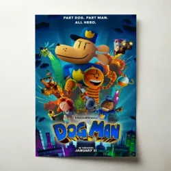 Dog Man (2025) Fine Art Movie Poster