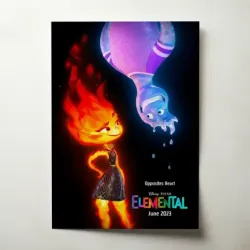 Elemental (2023) Fine Art Movie Poster