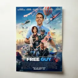 Free Guy (2021) Fine Art Movie Poster