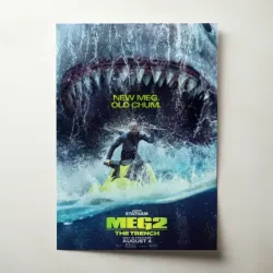 Meg 2: The Trench (2023) Fine Art Movie Poster