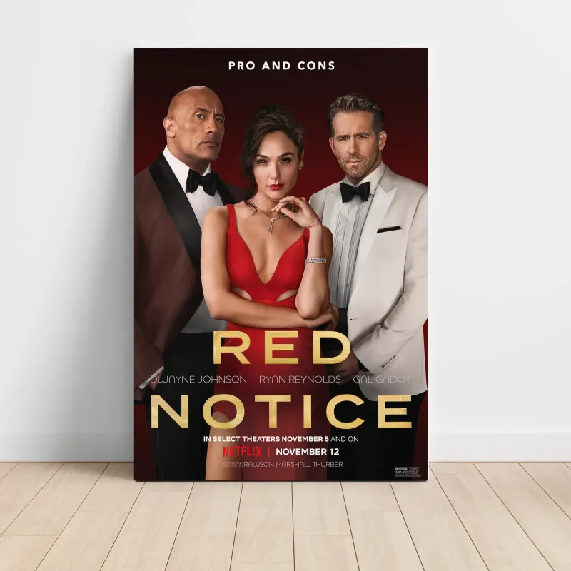 Red Notice (2021) Fine Art Movie Poster