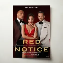 Red Notice (2021) Fine Art Movie Poster