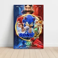 Sonic the Hedgehog 2 (2022) Fine Art Movie Poster