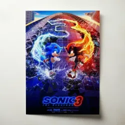 Sonic the Hedgehog 3 (2024) Fine Art Movie Poster