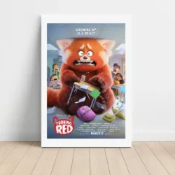 Turning Red (2022) Fine Art Movie Poster