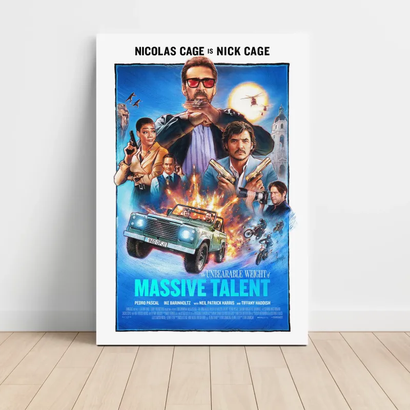 The Unbearable Weight of Massive Talent (2022) Fine Art Movie Poster