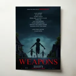 Weapons (2025) Fine Art Movie Poster