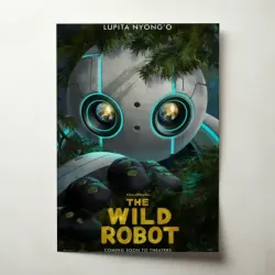 The Wild Robot (2024) Fine Art Movie Poster