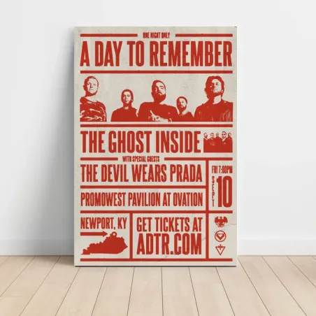 A Day To Remember and The Ghost Inside – Promowest Pavilion Newport Fine Art Concert Poster