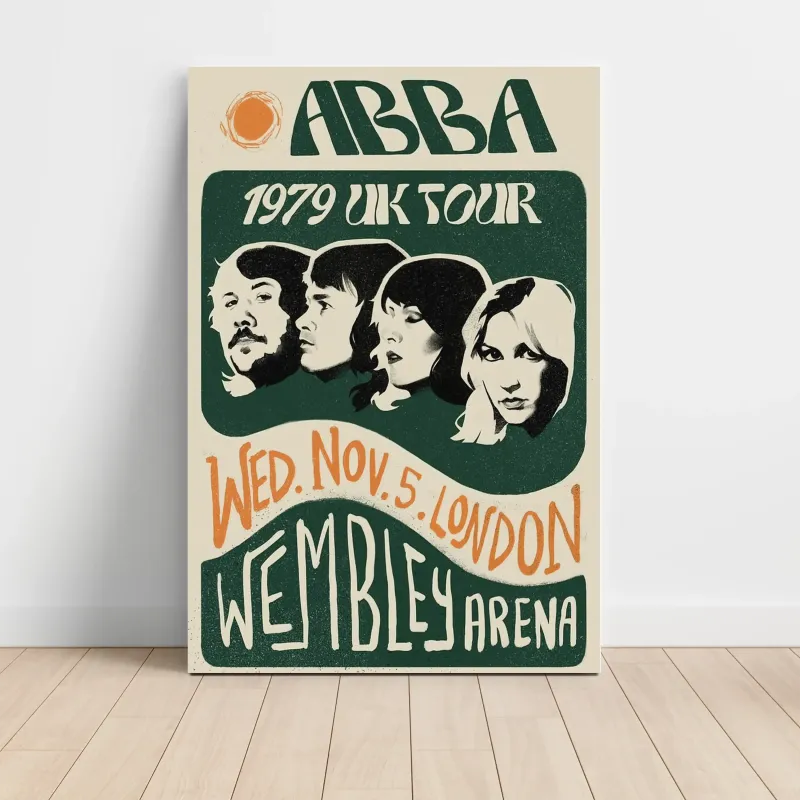 ABBA – Wembley Arena 1979 Illustrated Fine Art Concert Poster