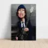 AC/DC – Schoolboy Guitarist Caricature Fine Art Music Poster