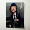 AC/DC – Schoolboy Guitarist Caricature Fine Art Music Poster