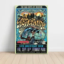 Aerosmith and Extreme – 50th Anniversary Show Fenway Park Fine Art Concert Poster