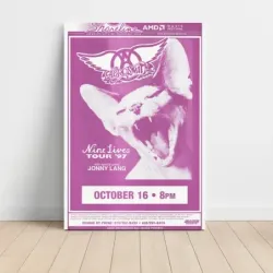 Aerosmith and Jonny Lang – Nine Lives Tour 1997 Shoreline Amphitheatre Fine Art Concert Poster