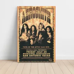 Aerosmith – Toys In The Attic Tour 1975 San Antonio Fine Art Concert Poster