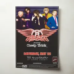 Aerosmith and Cheap Trick – Amphitheater at Clark County Fine Art Concert Poster