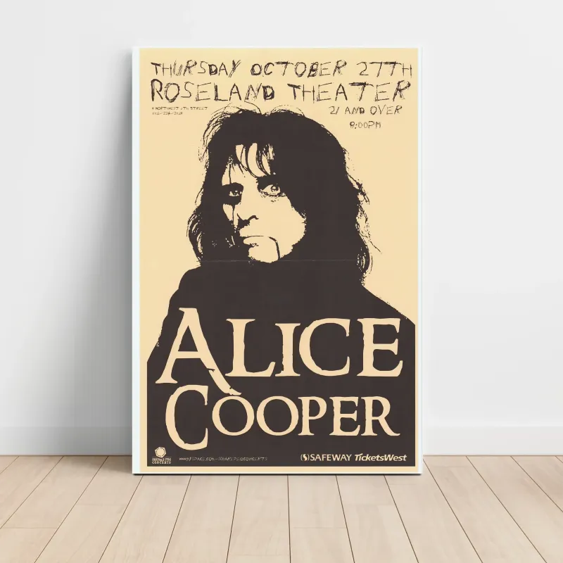 Alice Cooper – Roseland Theater Fine Art Concert Poster
