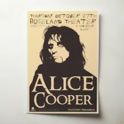 Alice Cooper – Roseland Theater Fine Art Concert Poster