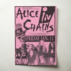 Alice In Chains and Mookie Blaylock – The Town Pump Fine Art Concert Poster
