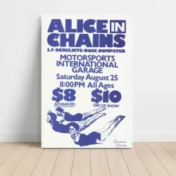 Alice In Chains and L7 – Motorsports International Garage Fine Art Concert Poster