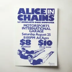 Alice In Chains and L7 – Motorsports International Garage Fine Art Concert Poster