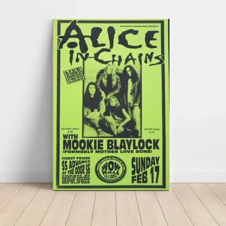 Alice In Chains and Mookie Blaylock – WOW Hall Fine Art Concert Poster