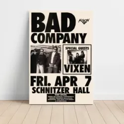 Bad Company and Vixen – Schnitzer Hall Fine Art Concert Poster