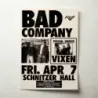 Bad Company and Vixen – Schnitzer Hall Fine Art Concert Poster