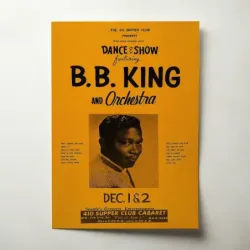 B.B. King and Orchestra – 410 Supper Club Seattle Fine Art Concert Poster