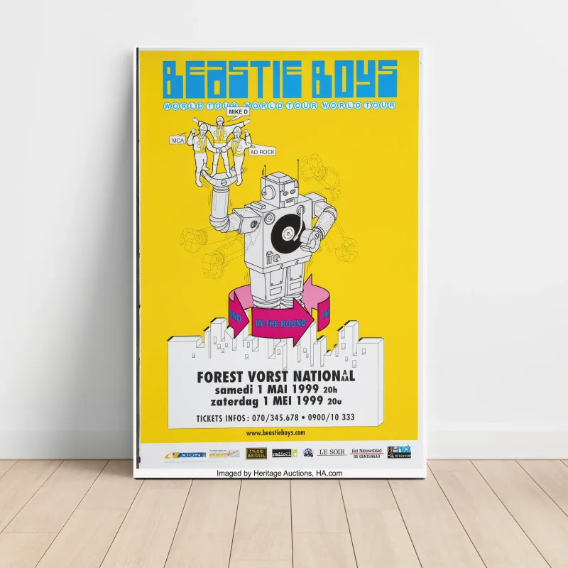 Beastie Boys – World Tour In The Round Forest National 1999 Fine Art Concert Poster