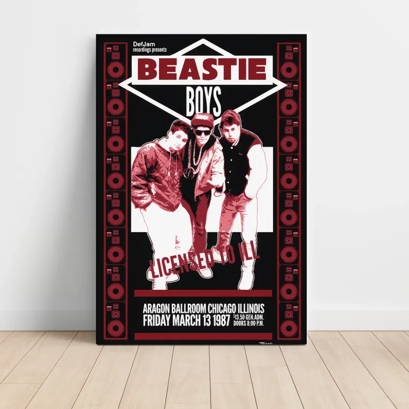 Beastie Boys – Licensed To Ill Aragon Ballroom Chicago 1987 Fine Art Concert Poster