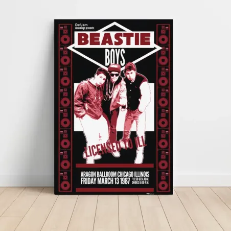 Beastie Boys – Licensed To Ill Aragon Ballroom Chicago 1987 Fine Art Concert Poster