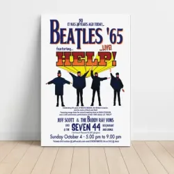 Jeff Scott and The Buddy Ray Vons – Beatles '65 Help! Live Fine Art Concert Poster