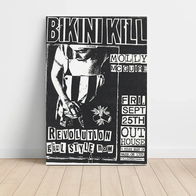 Bikini Kill and Molly McGuire – The Outhouse Lawrence Kansas Fine Art Concert Poster