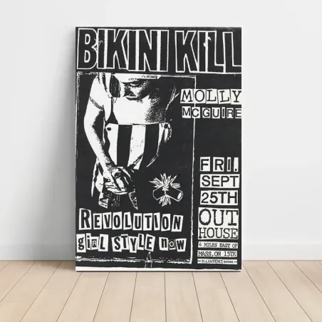 Bikini Kill and Molly McGuire – The Outhouse Lawrence Kansas Fine Art Concert Poster