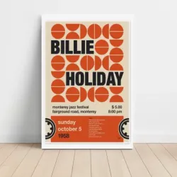 Billie Holiday – Monterey Jazz Festival 1958 Fine Art Concert Poster