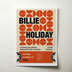 Billie Holiday – Monterey Jazz Festival 1958 Fine Art Concert Poster