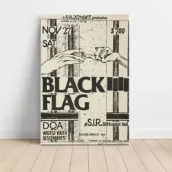 Black Flag and D.O.A. – S.I.R. Sunset Blvd Fine Art Concert Poster