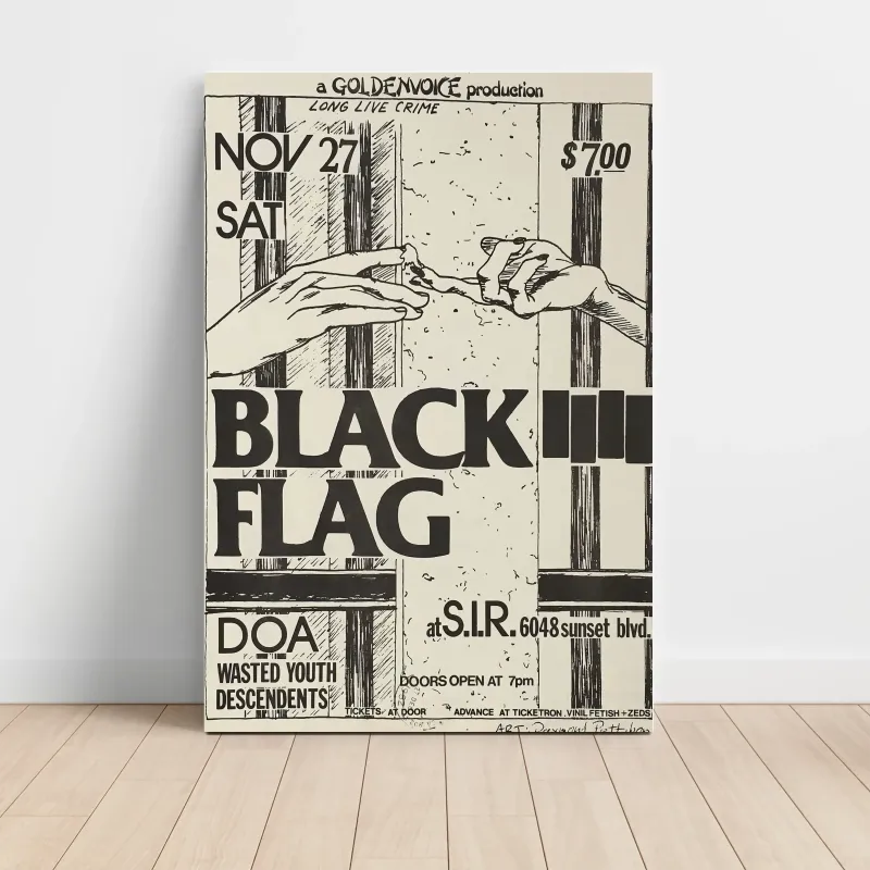 Black Flag and D.O.A. – S.I.R. Sunset Blvd Fine Art Concert Poster