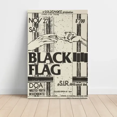 Black Flag and D.O.A. – S.I.R. Sunset Blvd Fine Art Concert Poster